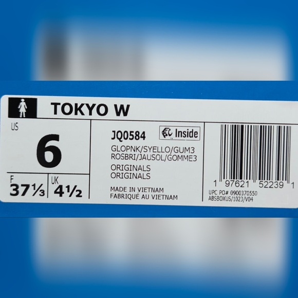 Adidas Tokyo Women's Pink and Green Sneakers - Picture 9 of 9